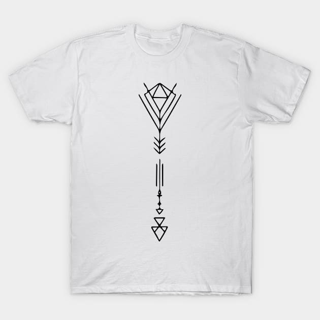 Arrow in Black T-Shirt by LoraMaze